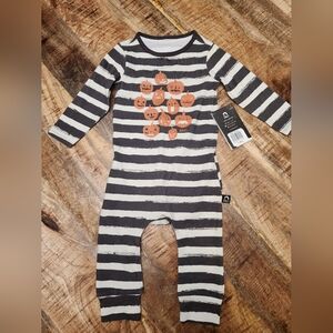 Kids Striped One Piece - Black and Orange